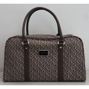 Guess C7816087 Unisex Large Mocha Brown Multi Ashbourne Travel Duffle Bag